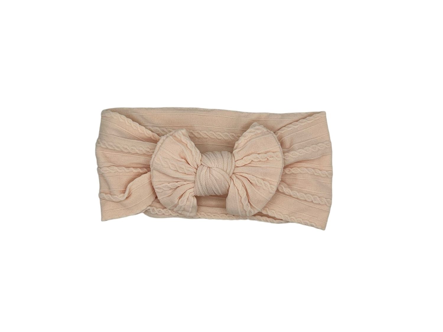 Baby hoofdband - haarband - meisjes - elastisch - met knoop en strik - babyroze