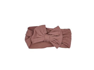 Baby hoofdband - haarband - meisjes - elastisch - met knoop en strik - roze