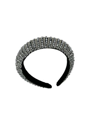 Diadeem - haarband - haaraccessoire - kinderen - volwassenen - kerst - feestdagen - kralen - glitters - glimmend - zilver/grijs