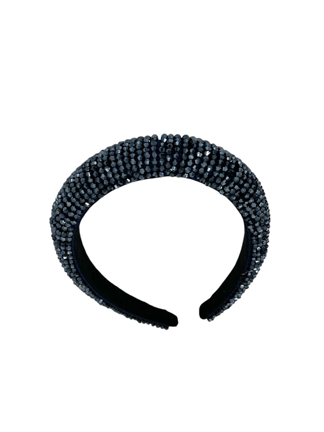 Diadeem - haarband - haaraccessoire - kinderen - volwassenen - kerst - feestdagen - kralen - glitters - glimmend - donkerblauw