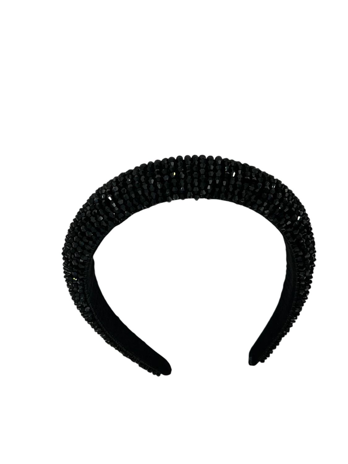 Diadeem - haarband - haaraccessoire - kinderen - volwassenen - kerst - feestdagen - kralen - glitters - glimmend - zwart
