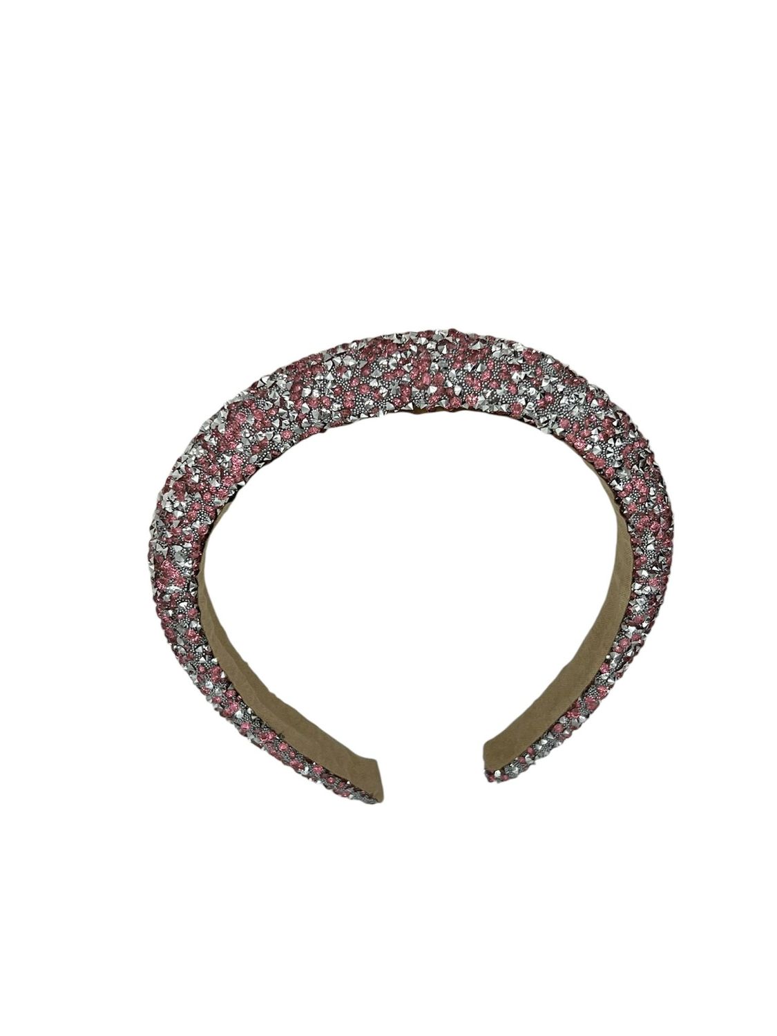 Diadeem - haarband - haaraccessoire - kinderen - volwassenen - kerst - feestdagen - chunky - glitters - glimmend - roze