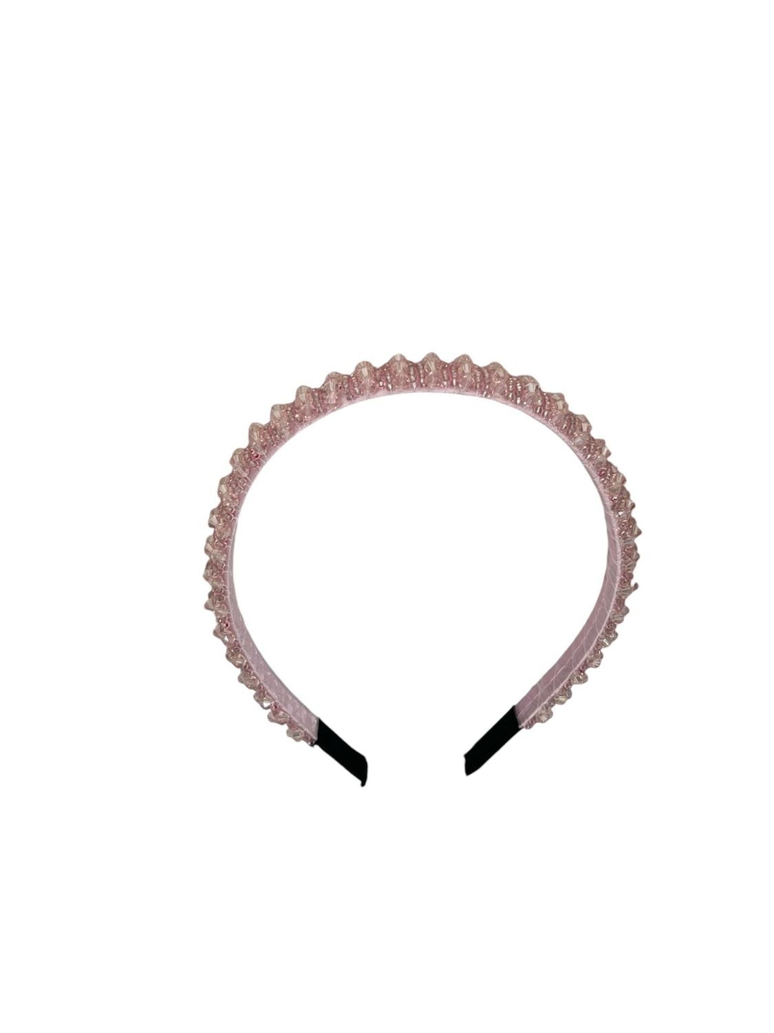 Diadeem - haarband - haaraccessoire - kinderen - volwassenen - kerst - feestdagen - kralen - glimmend -roze