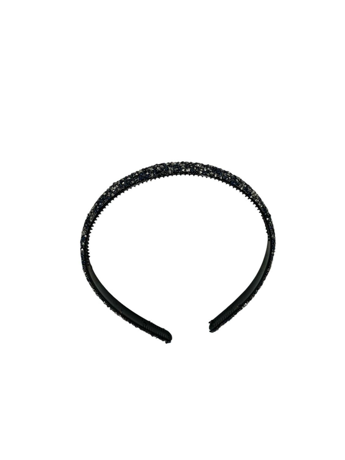 Diadeem - haarband - haaraccessoire - kinderen - volwassenen - kerst - feestdagen - chunky - glitters - glimmend - donkerblauw