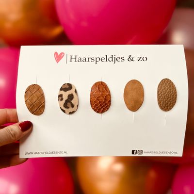 Haarspeldje antislip - baby&#39;s - kinderen - meisjes - setje 28 - mix - imitatieleer