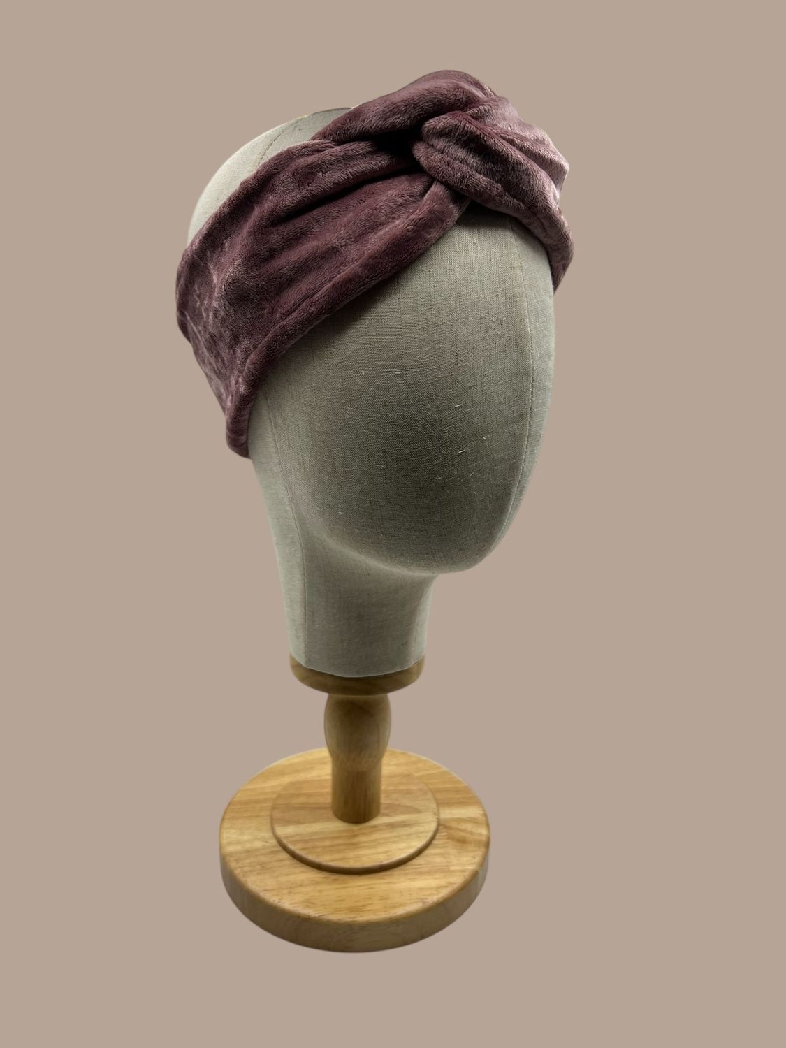 Pink velvet bandeau haarband  - met aluminiumdraad - volwassenen - vintage haarbanden - haaraccessoires - oudroze - velours