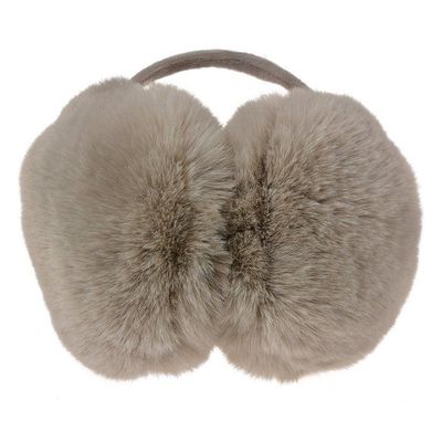 Oorwarmers kind - winter - warm - meisjes / vrouwen- taupe/grijs - met nekbeugel