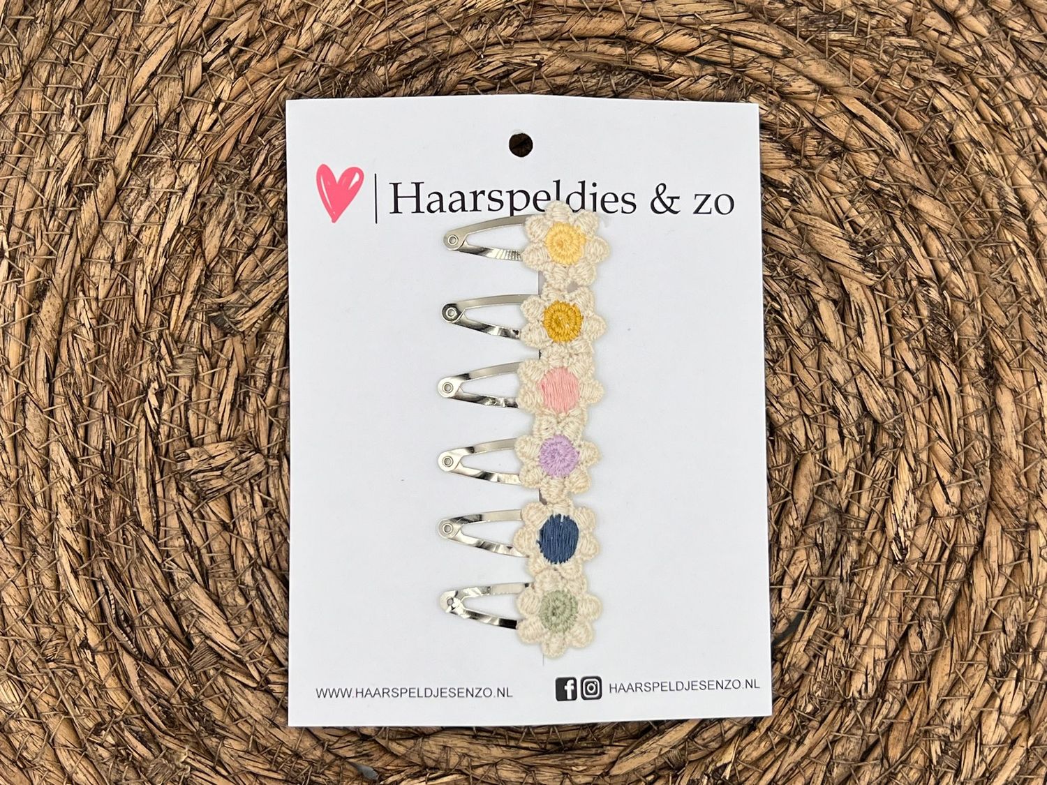 Haarspeldje flower setje 11 - bloemen - voorjaar - zomer - 3 cm speldjes
