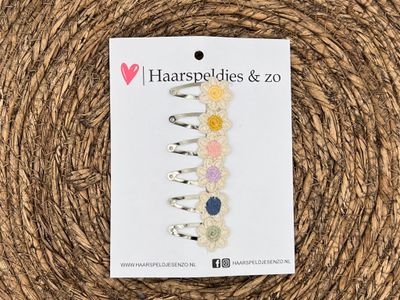 Haarspeldje flower setje 11 - bloemen - voorjaar - zomer - 3 cm speldjes