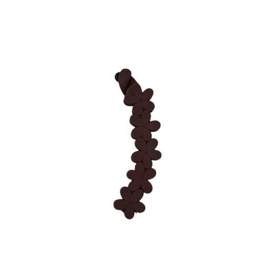 Bananen klem - bananen clip - haarklem - bloemetjes - rood/bruin
