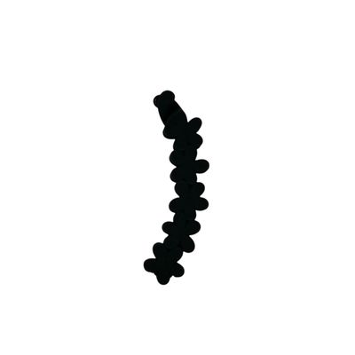 Bananen klem - bananen clip - haarklem - bloemetjes - zwart