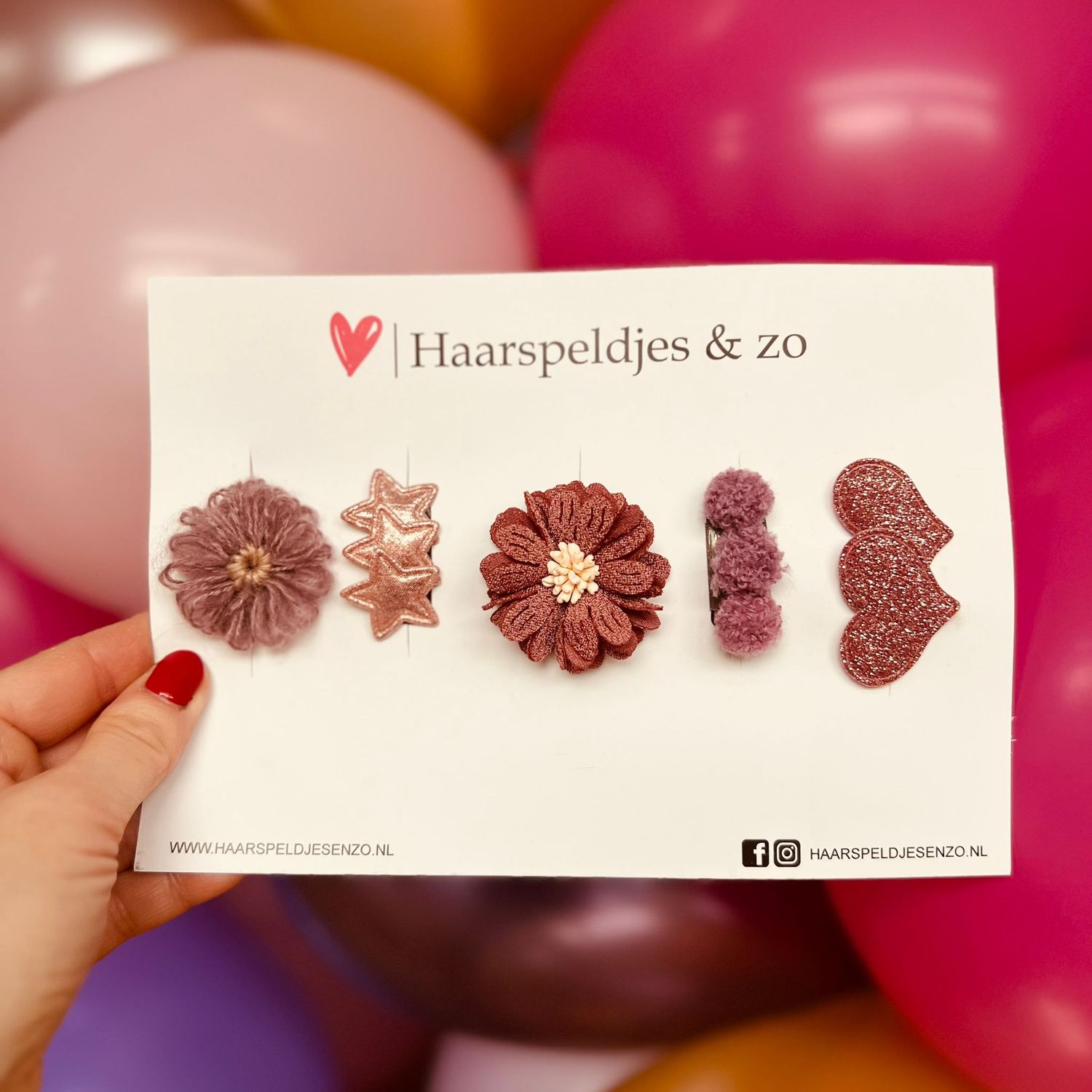 Haarspeldje antislip - baby&#39;s - kinderen - meisjes - setje 74 - mix - sterretjes - hartjes - bloemetjes - paars/roze - kerst - feestdagen