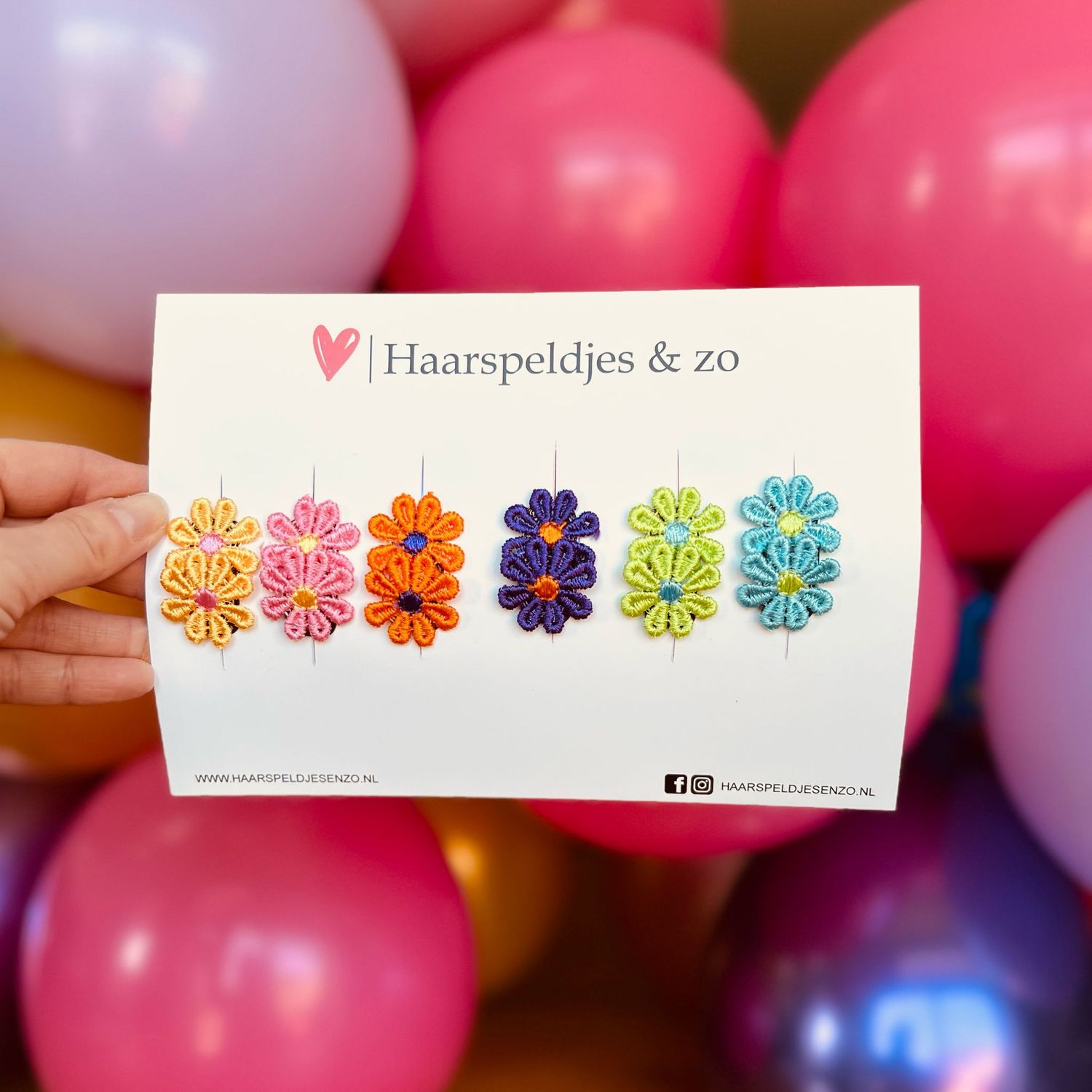 Haarspeldje antislip - baby&#39;s - kinderen - meisjes - bloemetjes - madeliefjes - allerlei