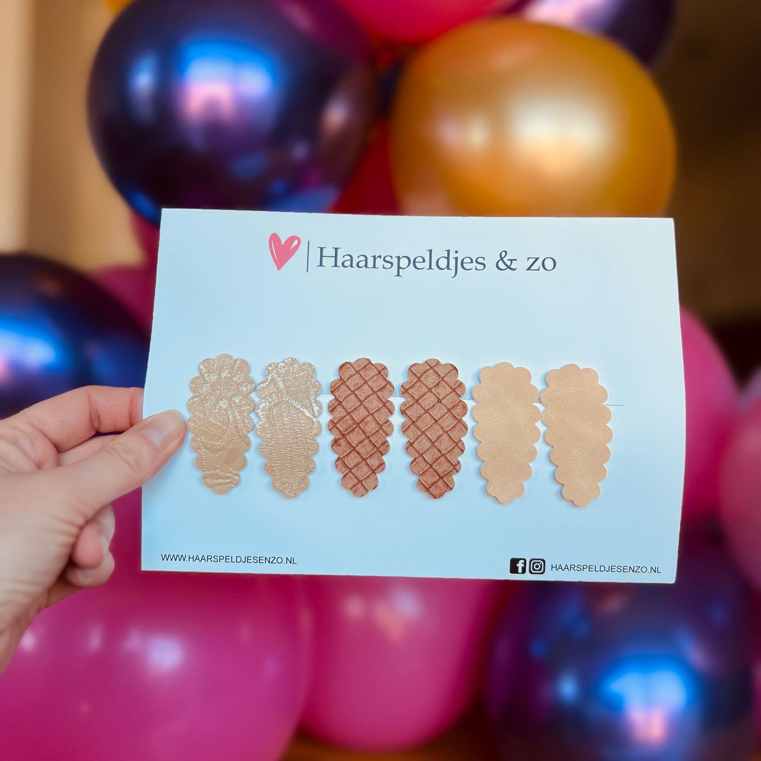 Haarspeldje Liz - golvend - setje - khaki - 4 cm speldjes