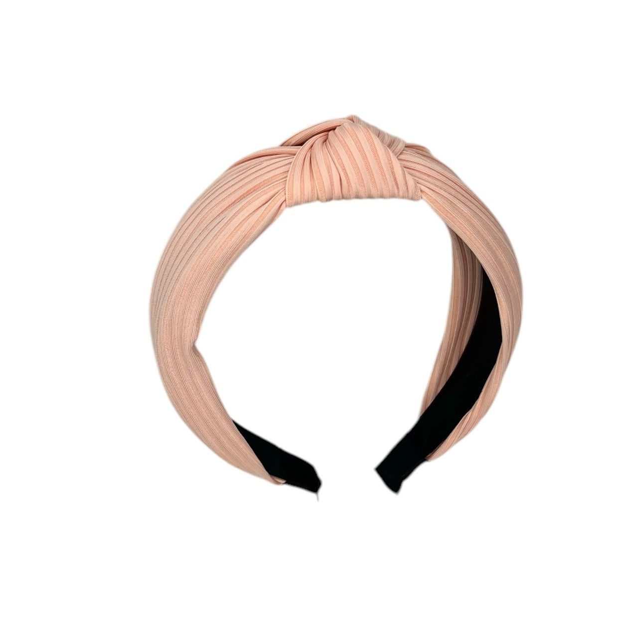 Diadeem - stof - haarband - zalmroze met knoop