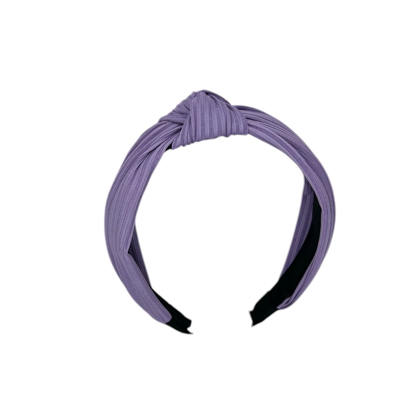 Diadeem - stof - haarband - paars met knoop