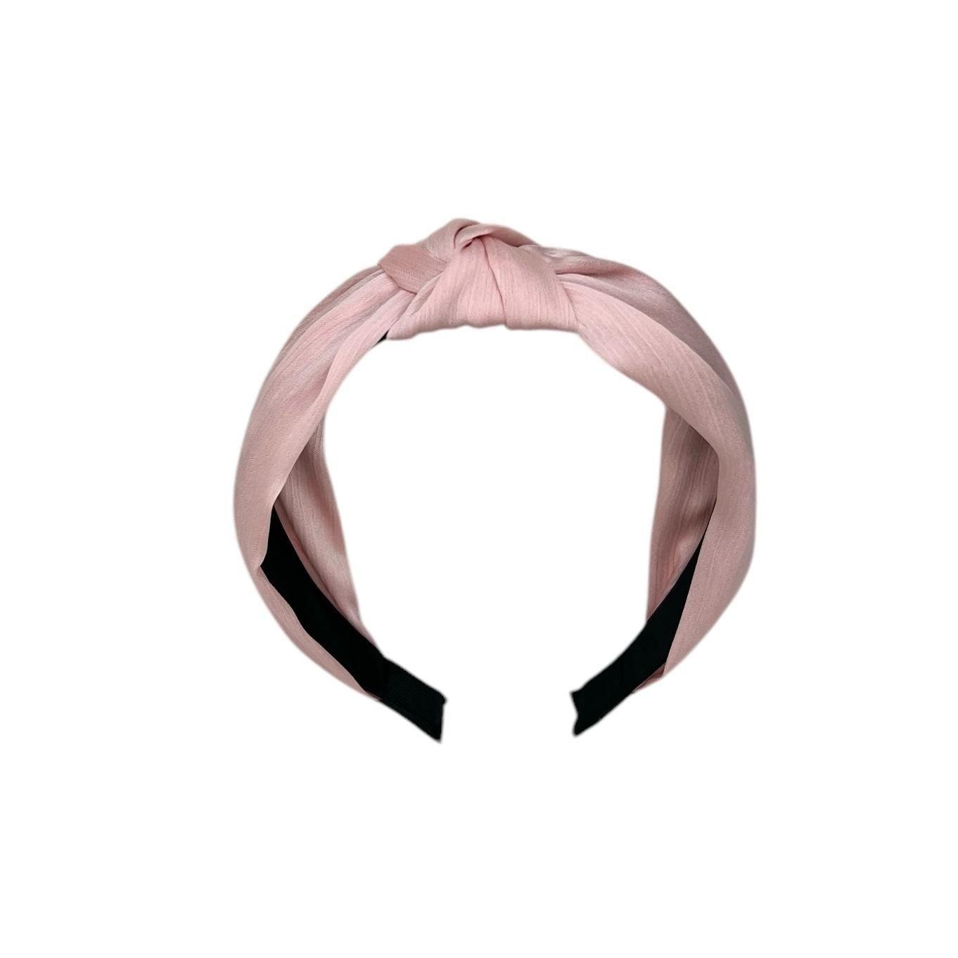 Diadeem - stof - haarband - met knoop - roze