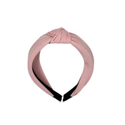 Diadeem - stof - haarband - met knoop - roze