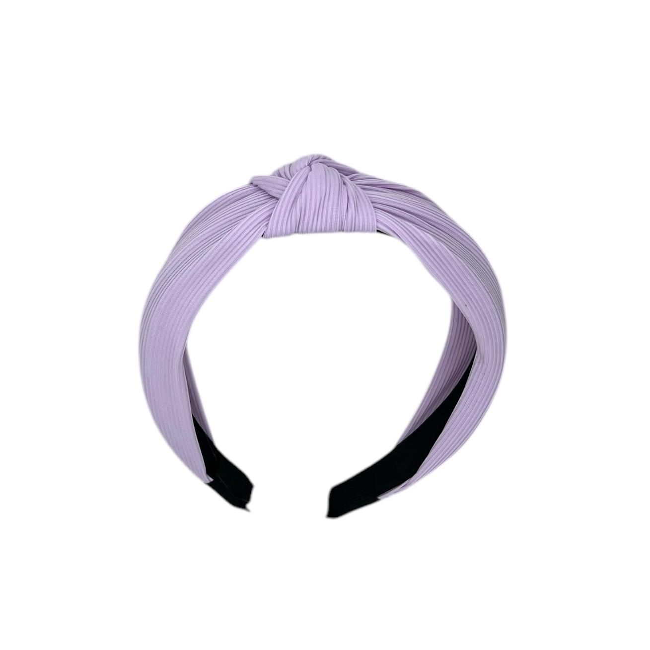 Diadeem - stof - haarband - met knoop - paars