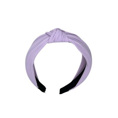 Diadeem - stof - haarband - met knoop - paars