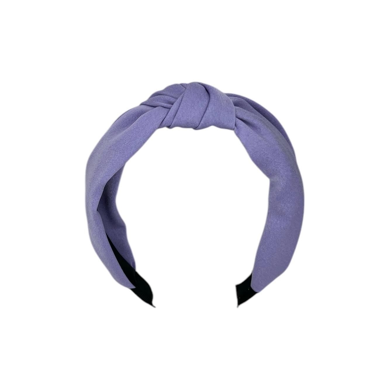 Diadeem - stof - haarband - met knoop - paars