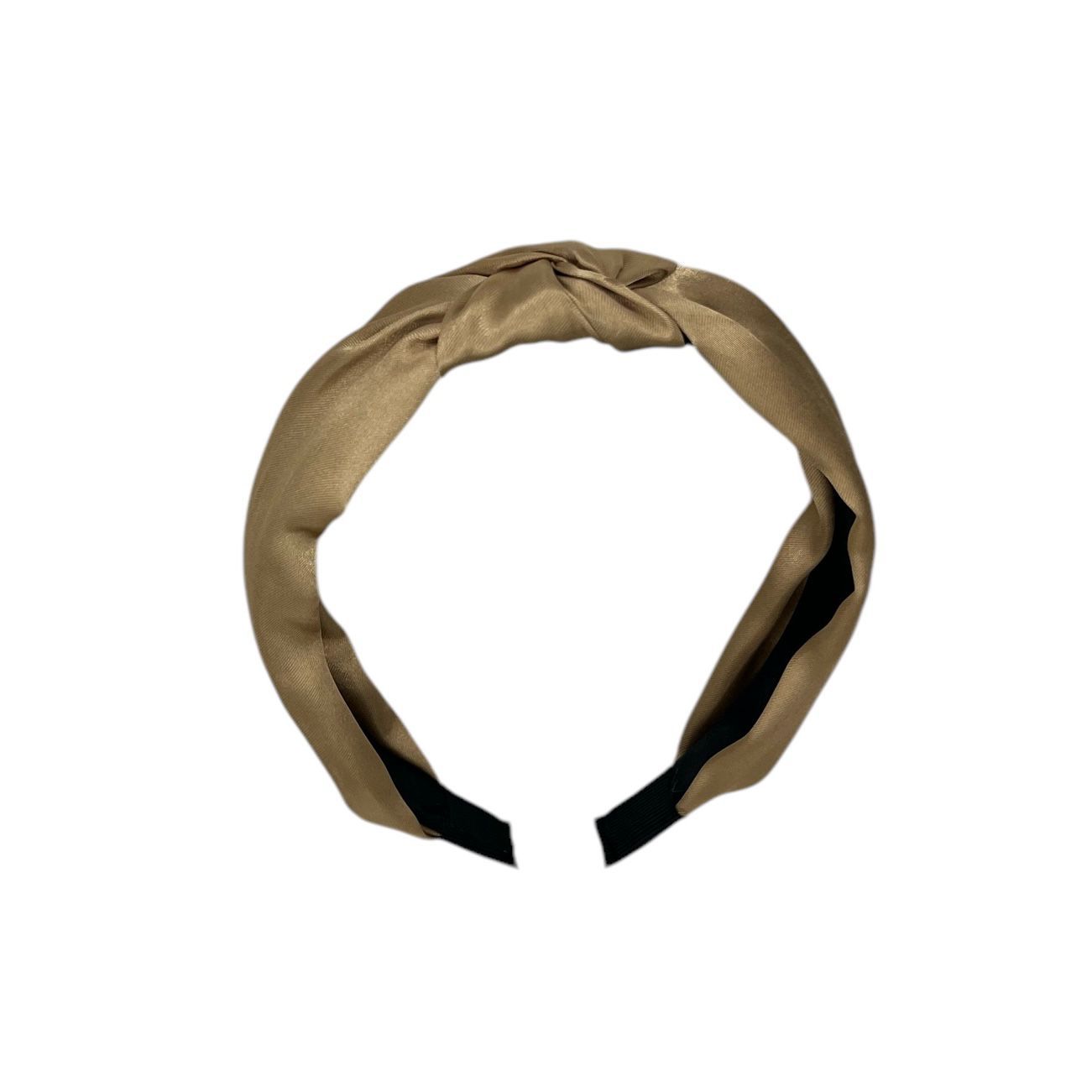 Diadeem - stof - haarband - met knoop - goud/bruin