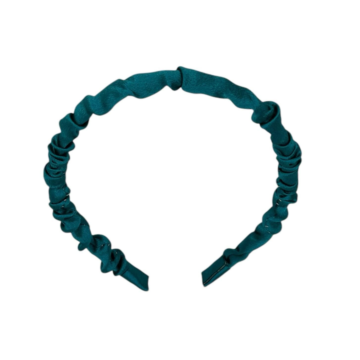 Diadeem - stof - haarband - groenblauw