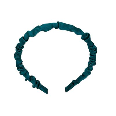 Diadeem - stof - haarband - groenblauw