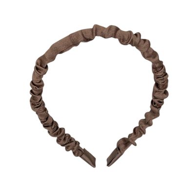 Diadeem - stof - haarband - oudroze/bruin