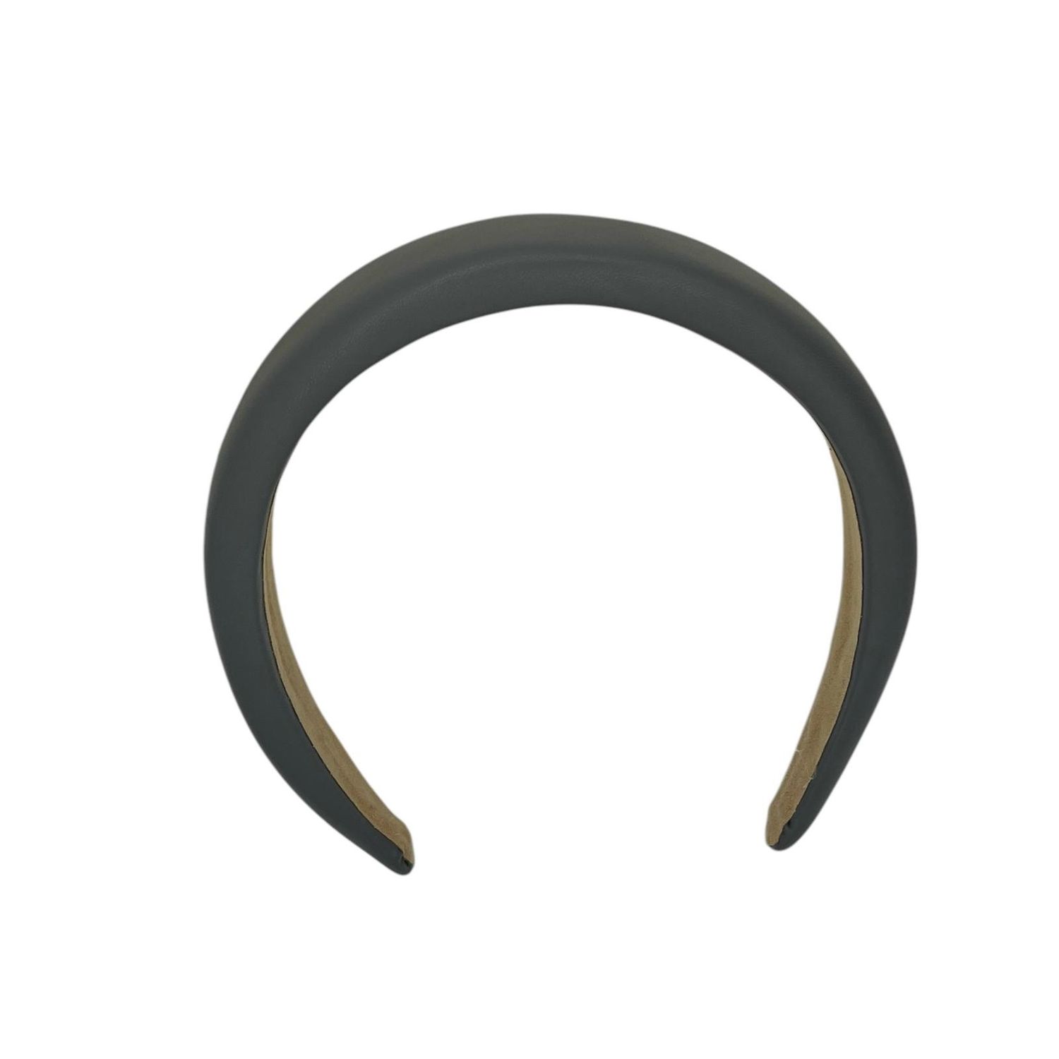 Diadeem - haarband - leer (imiatie) - grijs