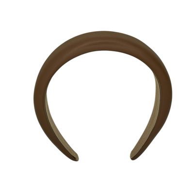 Diadeem - haarband - leer (imiatie) - bruin