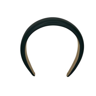 Diadeem - haarband - leer (imiatie) - donkergroen