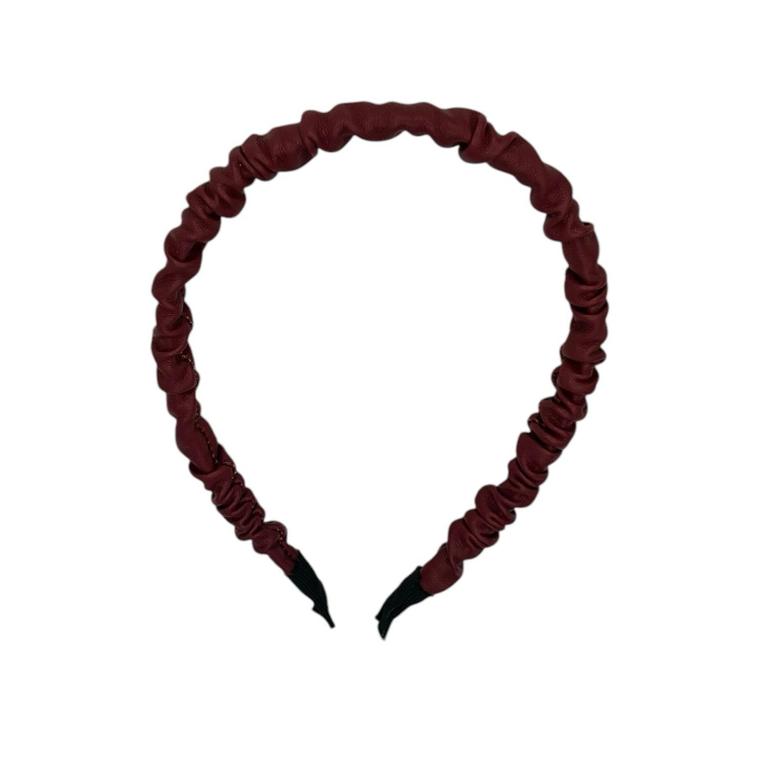 Diadeem - haarband - leer (imiatie) - rood