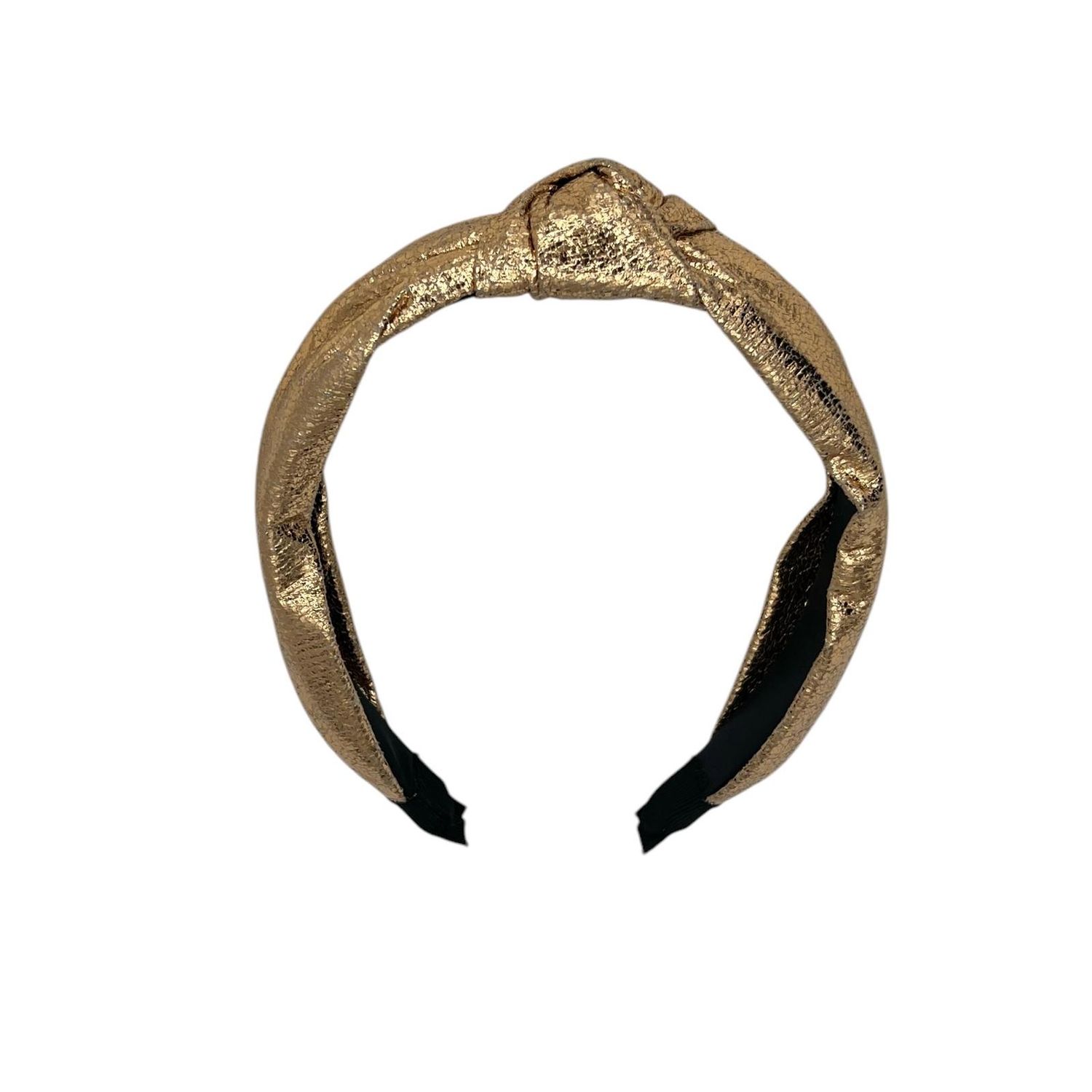 Diadeem - stof - haarband - brons met knoop