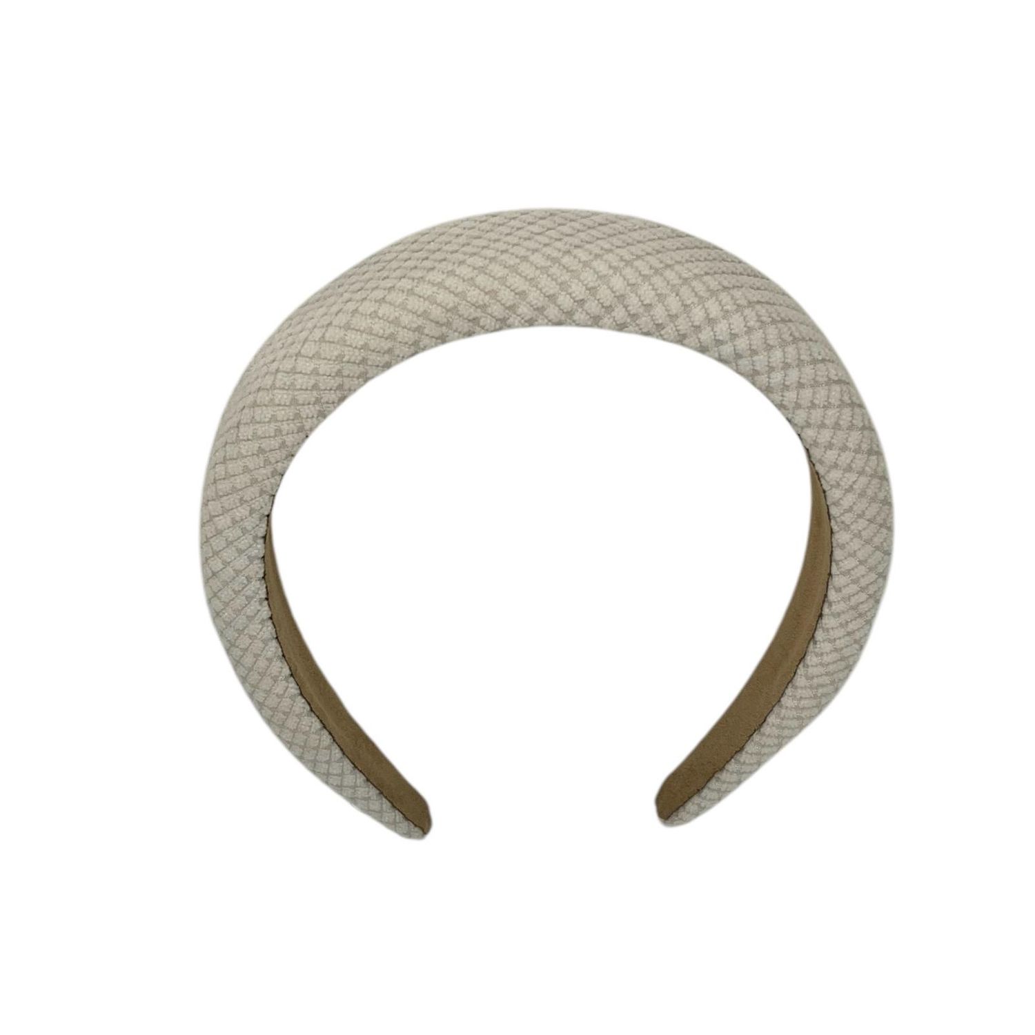 Diadeem - stof - haarband - beige
