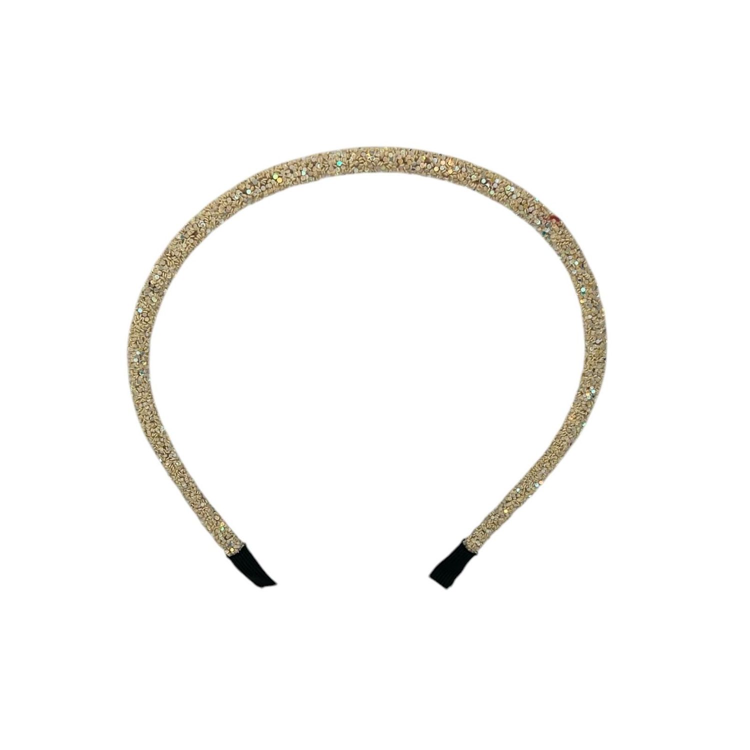 Diadeem - haarband - haaraccessoire - kinderen - volwassenen - kerst - feestdagen - chunky - glitters - glimmend - zachtgeel