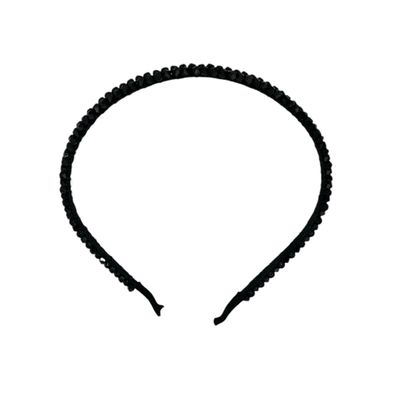 Diadeem - haarband - haaraccessoire - kinderen - volwassenen - kerst - feestdagen - kralen - glimmend - zwart