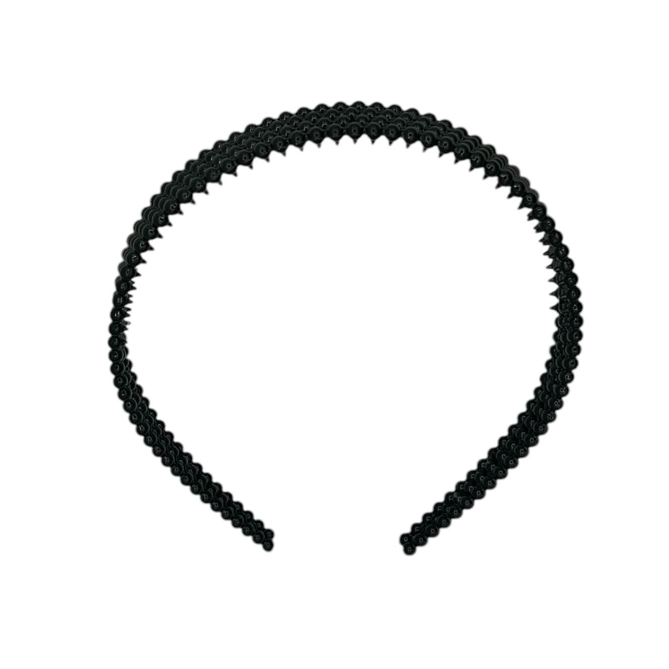Diadeem - haarband - haaraccessoire - kinderen - volwassenen - parels - zwart