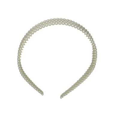 Diadeem - haarband - haaraccessoire - kinderen - volwassenen - parels - wit/parelmoer