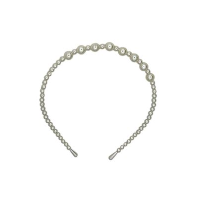Diadeem - haarband - haaraccessoire - kinderen - volwassenen - parels - wit/parelmoer