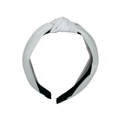 Diadeem - stof - haarband - wit - wafelstof