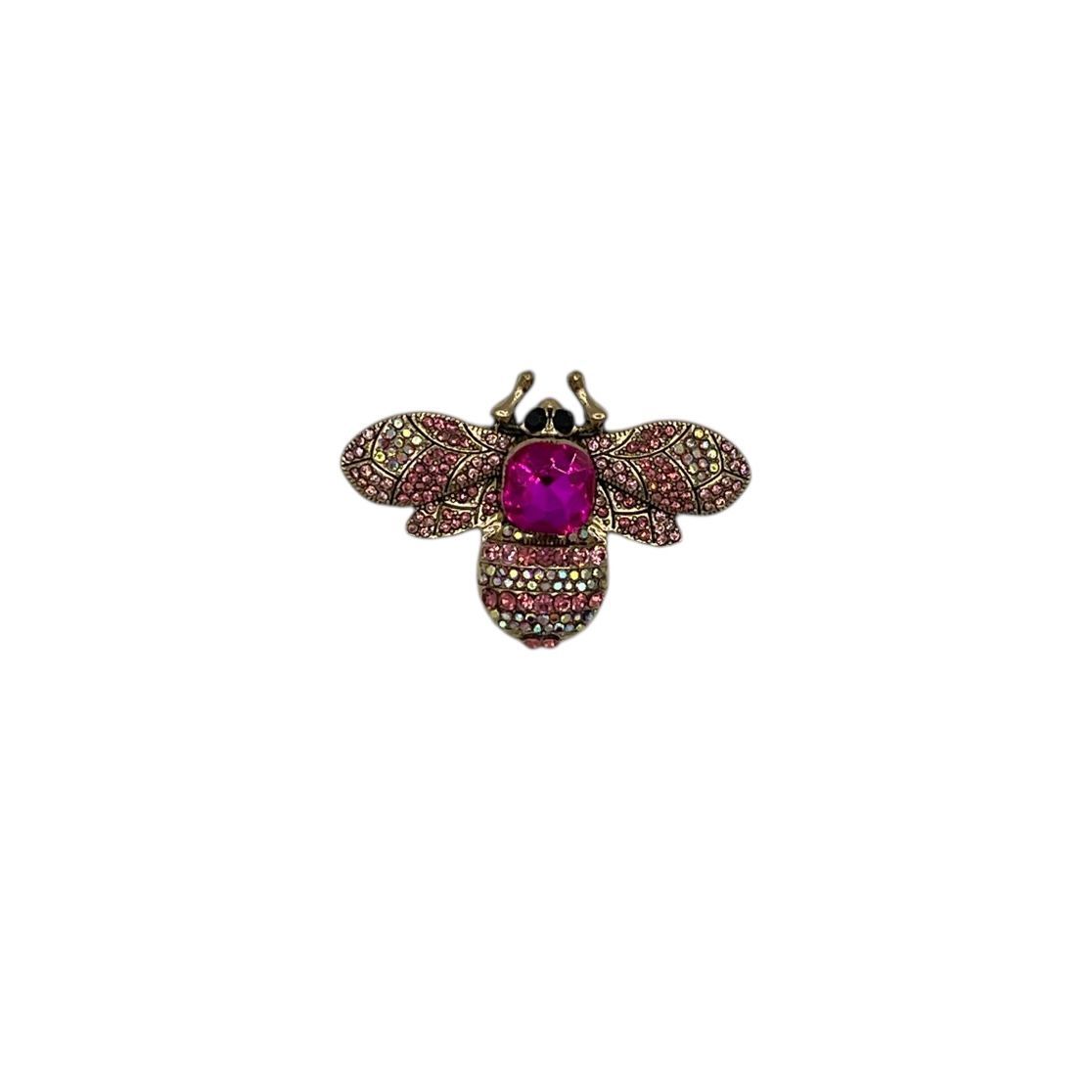 Broche - speld voor jas, sjaal of kleding - pin - mode - vrouwen - meisjes - kever - roze/paars