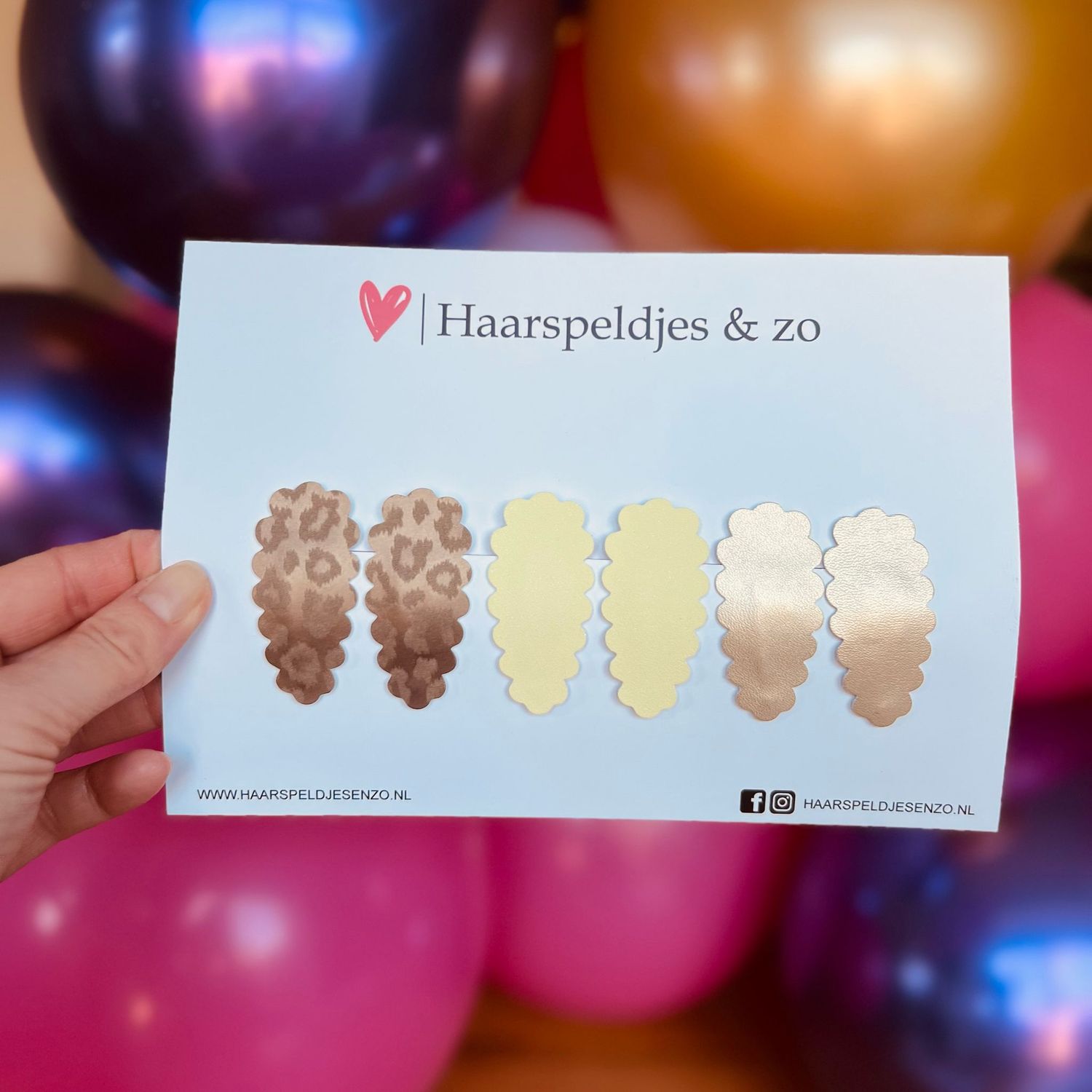 Haarspeldje Liz - golvend - setje - geel - goud - 3 cm speldjes