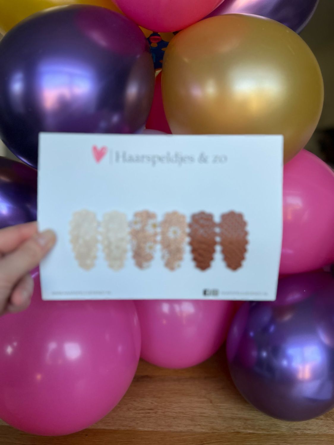 Haarspeldje Liz - golvend - setje - beige - bruin - 5 cm speldjes