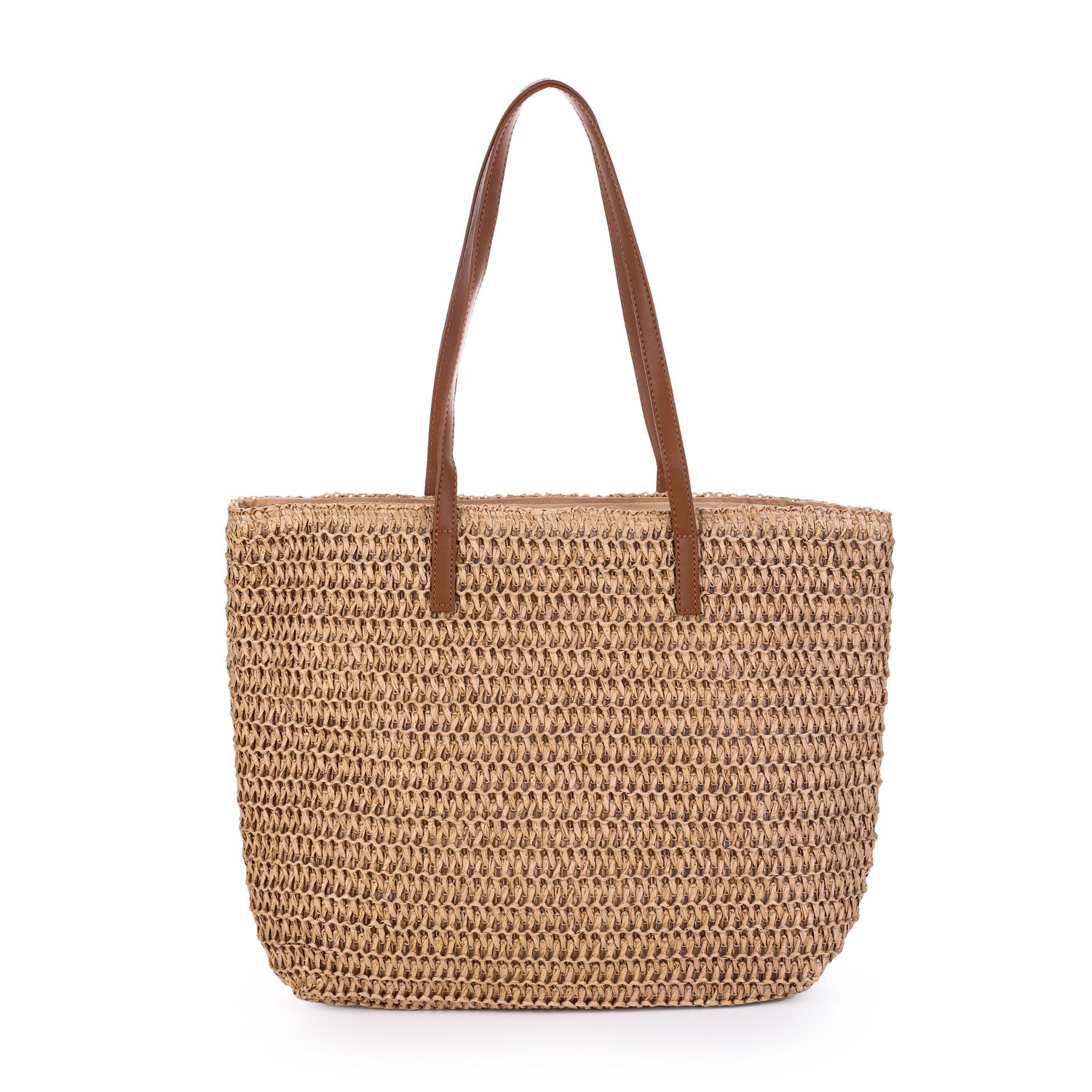 Luxe strandtas  - dubbel hengsel - strandshopper - beachbag - khaki