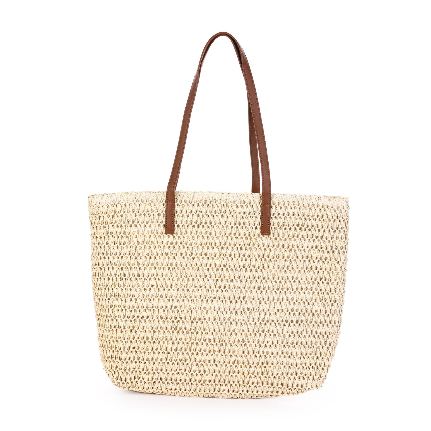 Luxe strandtas  - dubbel hengsel - strandshopper - beachbag - beige