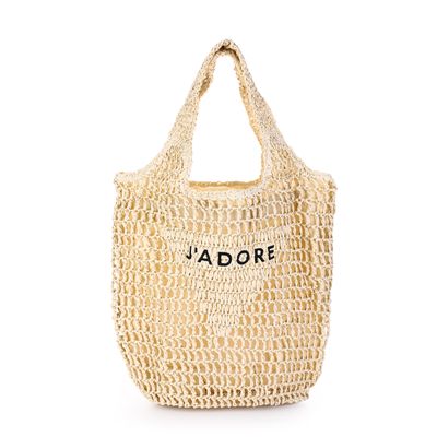 Strandtas  - dubbel hengsel - strandshopper - beachbag - beige