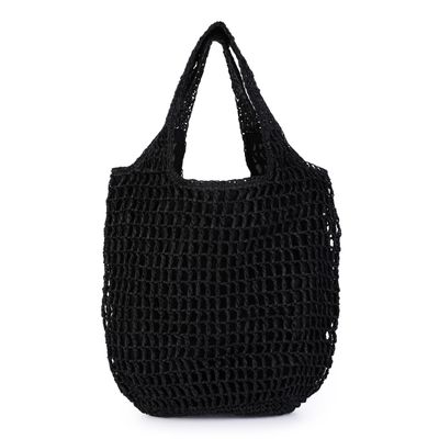 Strandtas  - dubbel hengsel - strandshopper - beachbag - zwart