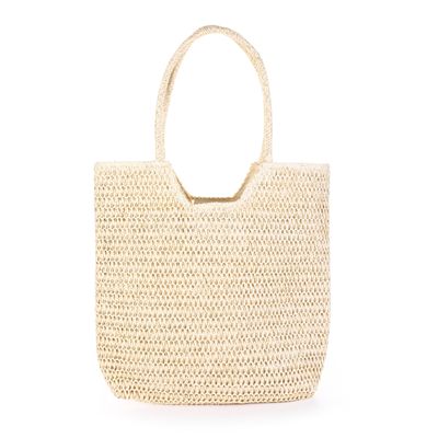 Strandtas  - dubbel hengsel - strandshopper - beachbag - beige
