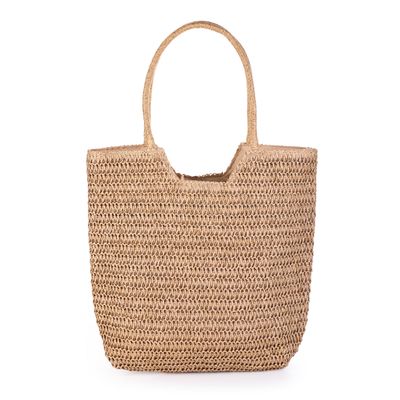 Strandtas  - dubbel hengsel - strandshopper - beachbag - khaki